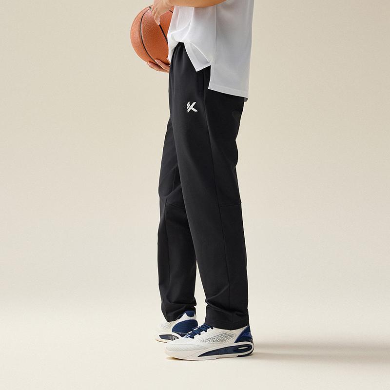 Anta Simple Straight Leg Mid Waist Letter Versatile Sports Long Pants Men bottoms 952531505-2