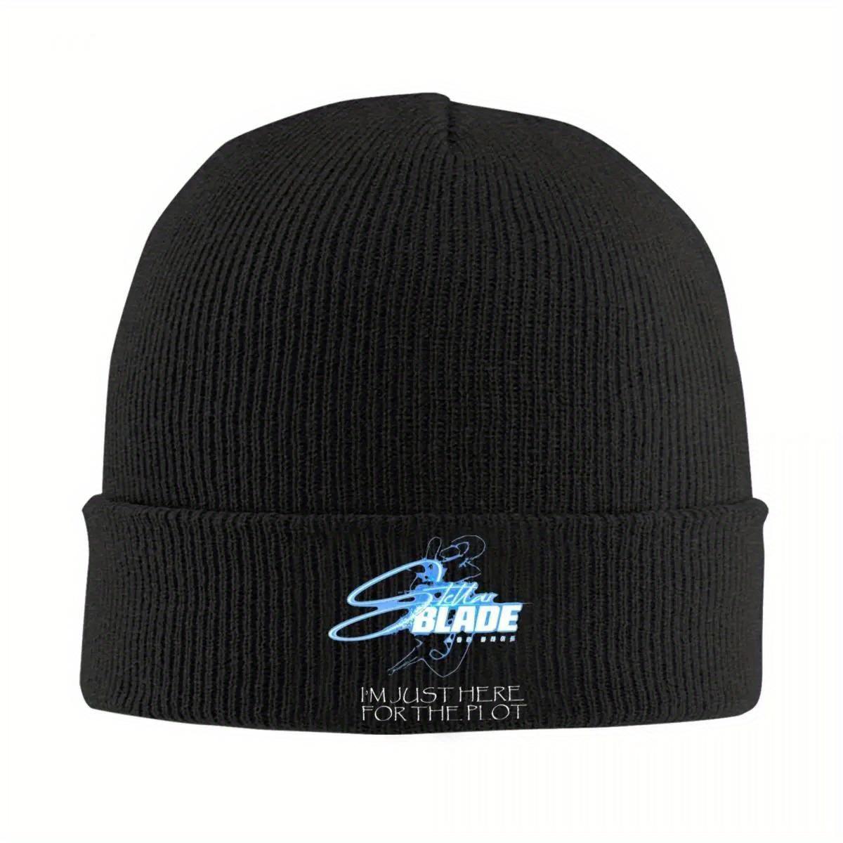 

Just Here For The Plot Stellar Beanie Hats Knit Hat Outdoor Sport Warm Soft Female Male Caps Printed Street Bonnet Hats Gift