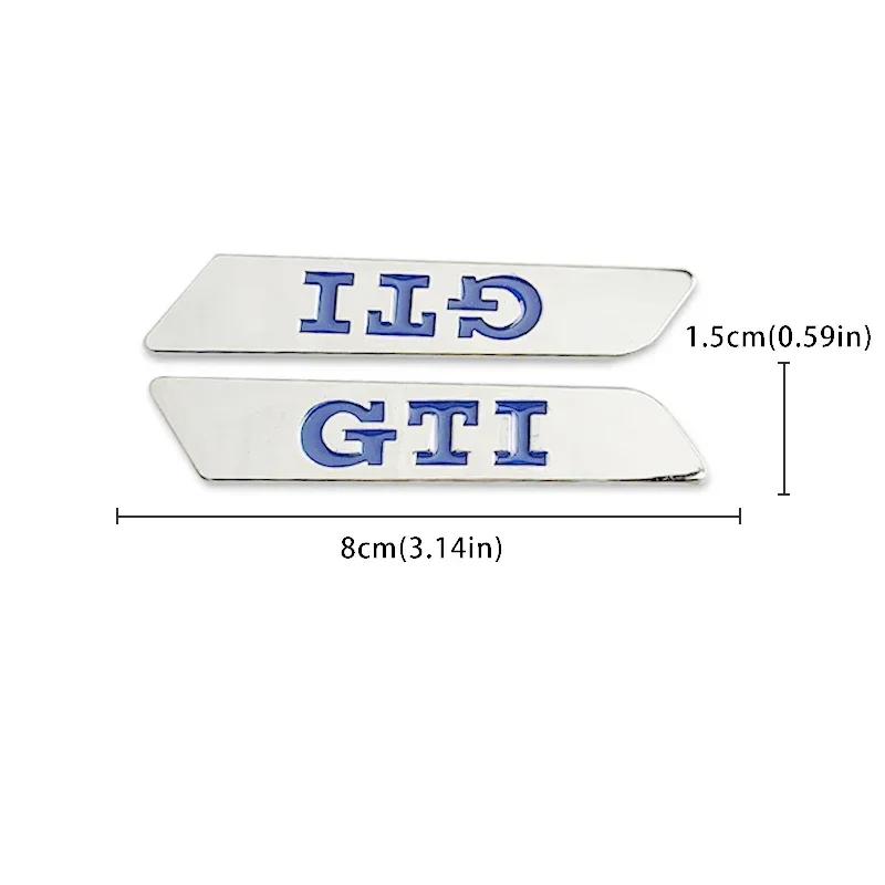 for Volkswagen VW GTI MK5 Passat Polo Golf 3 Jetta Tiguan Beetle Touran Metal Car Side Emblem Fender Badge Bumper Strip Stickers gr2