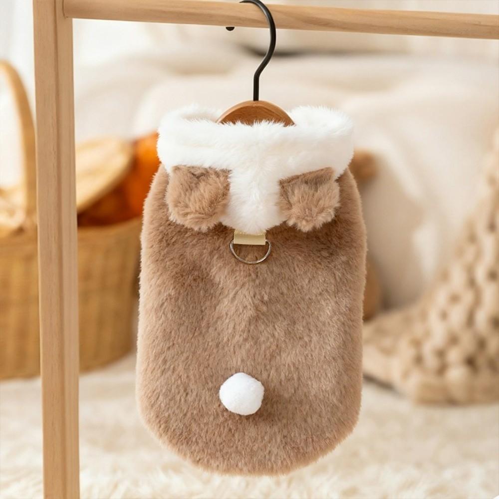 Autumn Winter Dog Fleece Coat Windproof Plush Dogs Coat Cute Pet Clothes Puppy