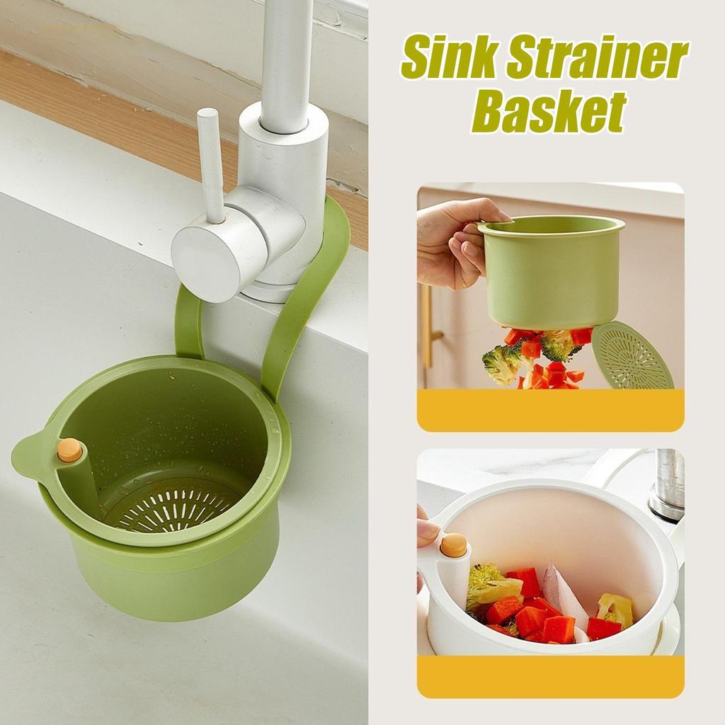 Kitchen Sink Drain Basket Sink Hanging Strainer Basket Kitchen Sink Self Cleaning Sink Food Waste Catcher Kitchen Sink Holder
