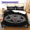 Satan Symbol Pattern Bedding,Quilt Set Quilt Cover Pillowcase Home Birthday Gift (1 * Duvet Cover + 2 * Pillowcase, Without Core)