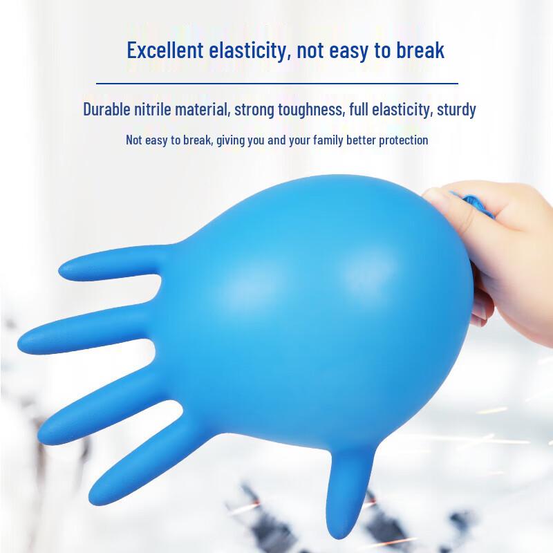 INTCO K86 Durable Blue Nitrile Protective Gloves