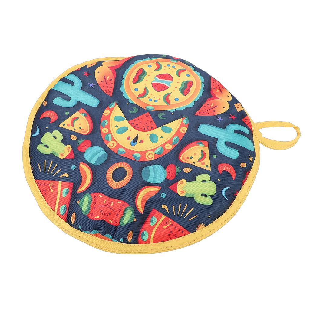 Tortilla Warmer Pouch Polyester Microwaveable Tortilla Insulated Heat Keeper Pouch for Naan Bread Pizza Rolls
