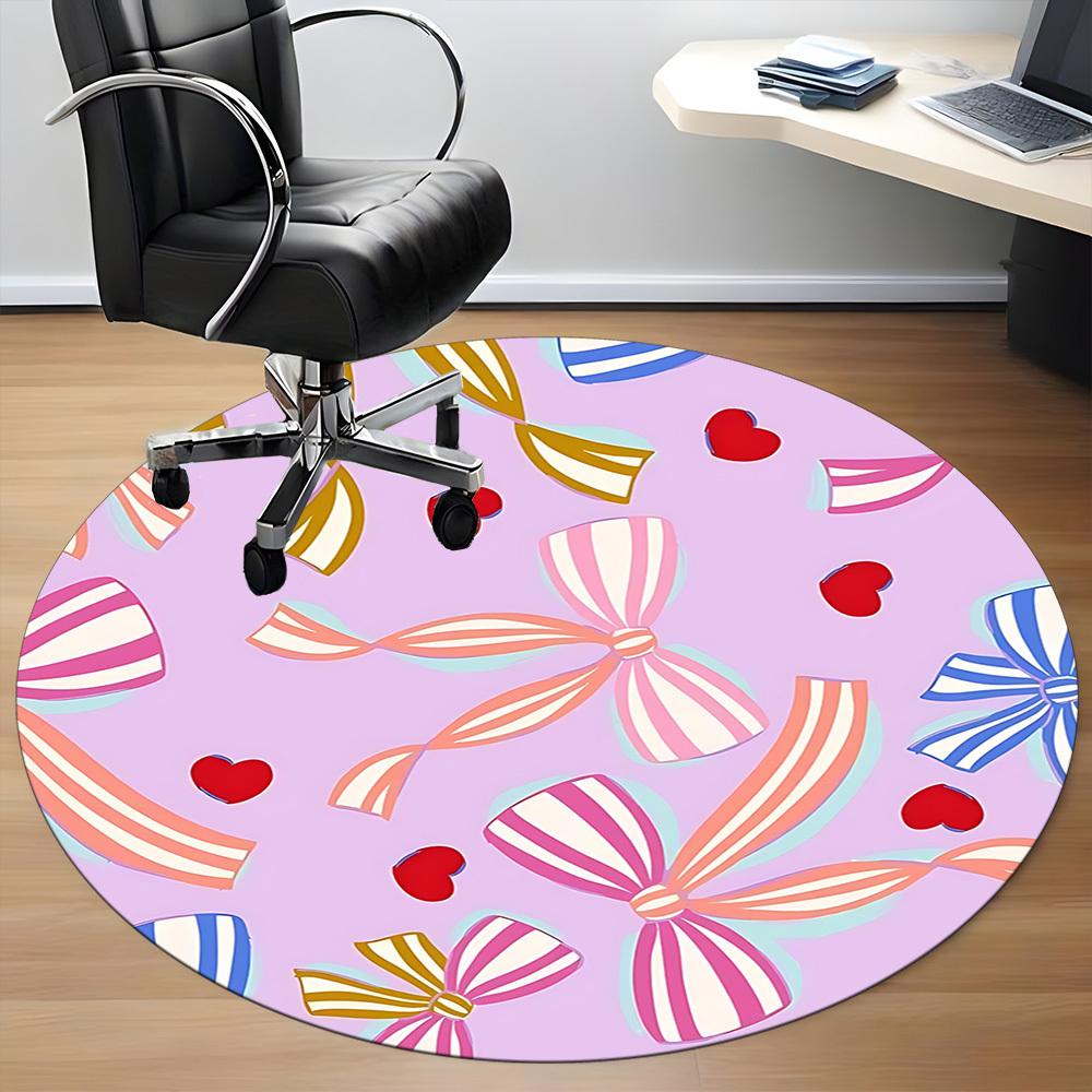 1pc Bows Hearts Chair Carpet for Office, Perfect for Office, Holiday Party Decoration Choice yy260314044