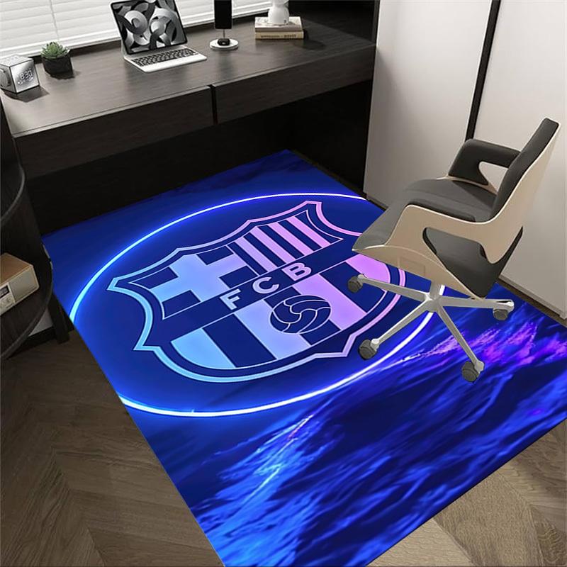1 шт. Ковер ФК Барселона, противоскользящий, полиэстеровый коврик для пола, для офиса, спальни 60cm by 90cm