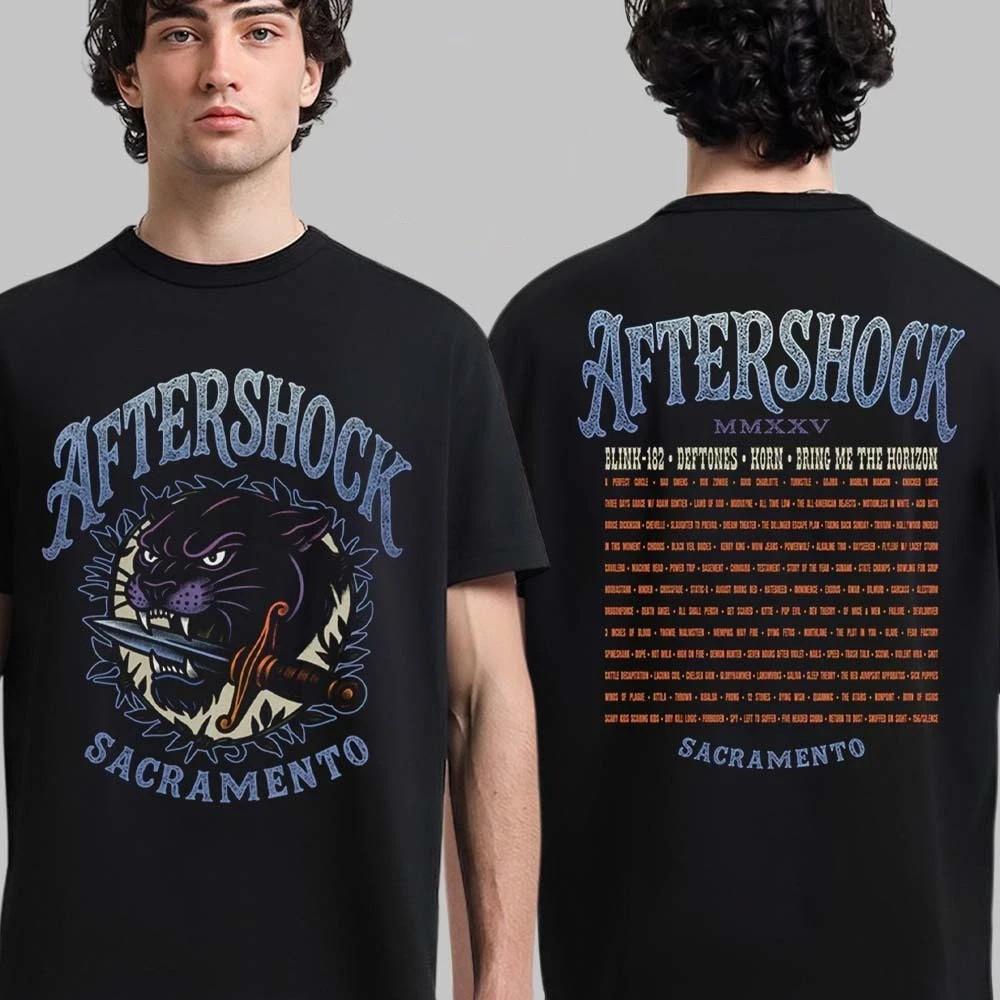 Aftershock Festival 2025 Sacramento California Sharp Tongue With Lineup Shirt Unisex T-Shirt M