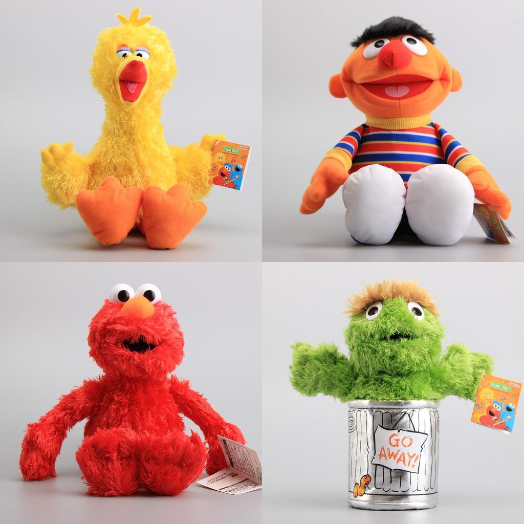 High Quality Sesame Street Plush Elmo Zoe Ernie Oscar Cookie Grover Bird Nwt Toys