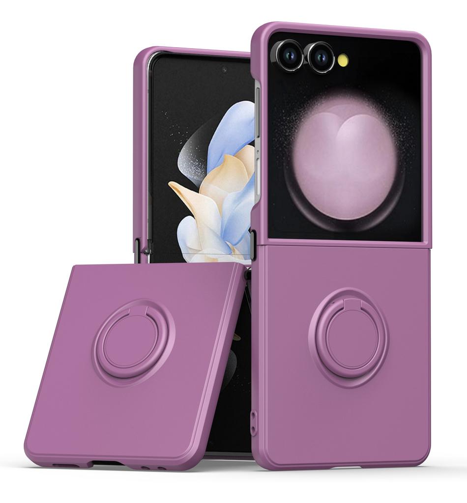 Applicable To Samsung Z FliP7 Liquid Folding Mobile Phone Case Z FliP6 Matte ZFliP5 Bracket Anti-drop Protective Case