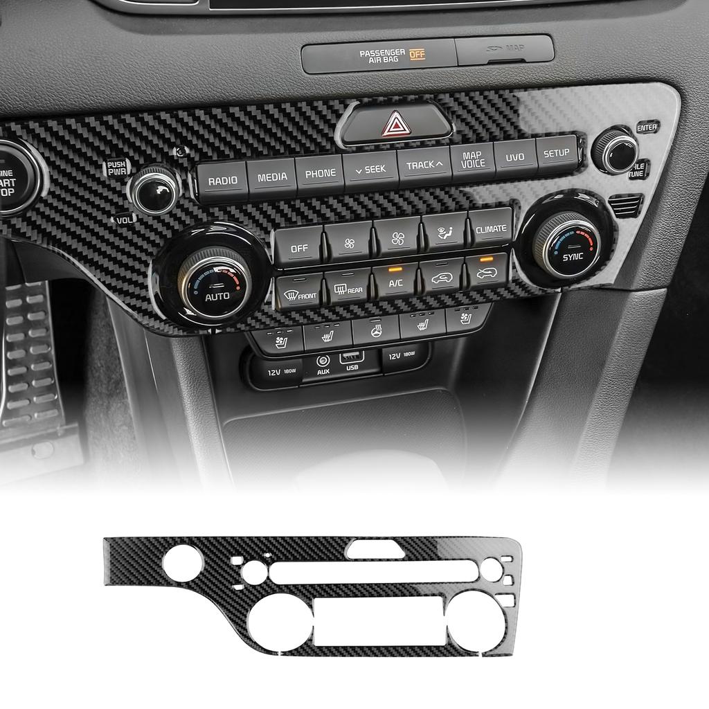 Carbon Fiber Interior Sticker for KIA Sportage QL 2017-2021 LHD Center Control Button Panel