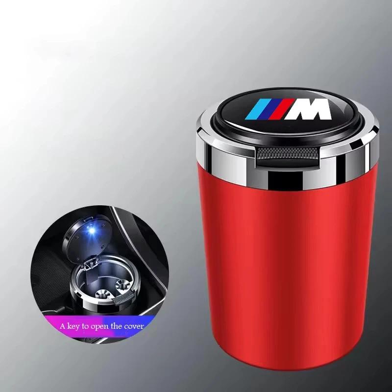 BBYX8 New 2025 Car Ashtray Cigarette Butt Holder Container Accessories for BMW M X5 X1 X3 X2 X6 X7 X4 Portable One-Button Opening Car