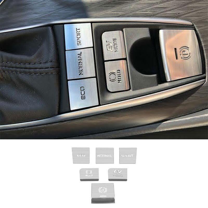 Center Console For Toyota Camry 2018- Gear Shift Button Sticker Silver Alloy