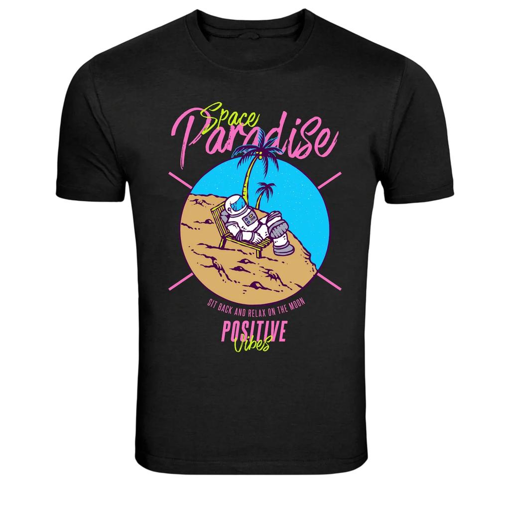 Space Paradise Astronaut Chill Retro Sci-Fi T-Shirt