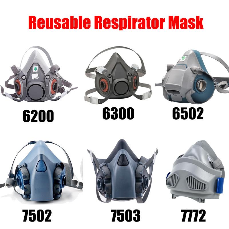 Reusable Respirator 6200 6300 7502 7503 6502 7772 6800 Spray Mask for Spraying Painting Chemical Polishing Welding Woodworking 4