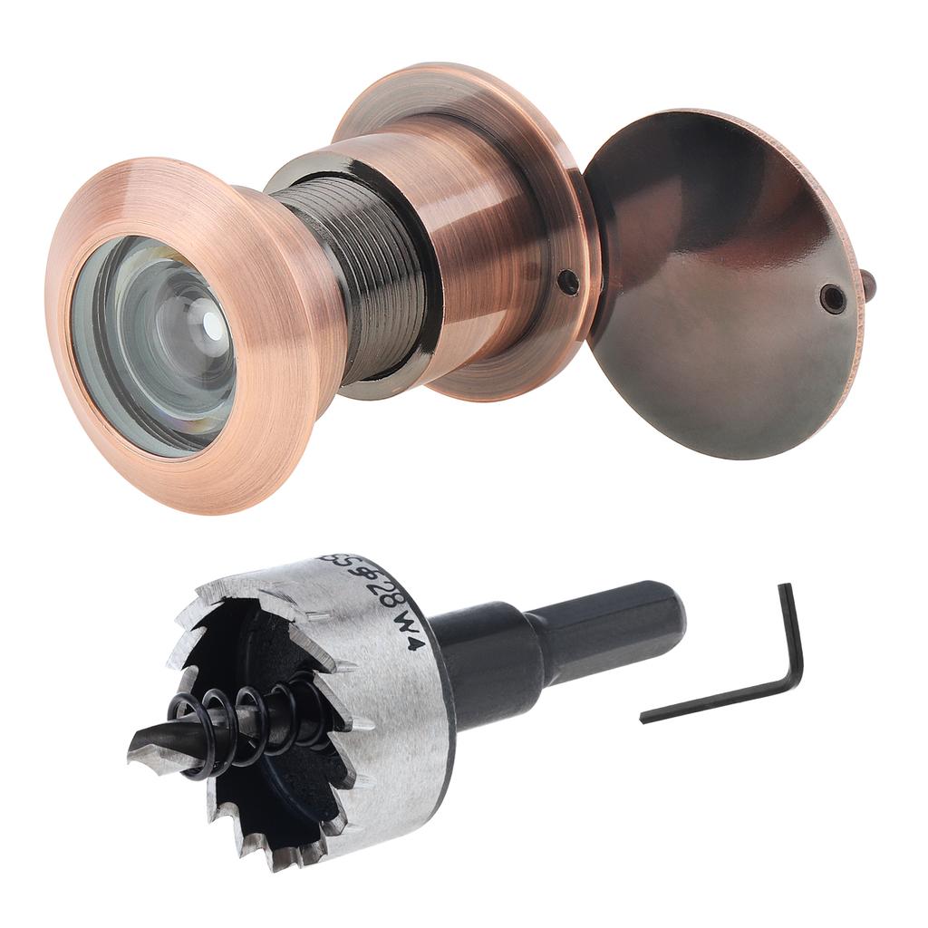 Massives Messing 28mm Türspion 220 Grad Sicht Inklusive Bohrer Hochbelastbar Universell 40-57mm Türen