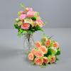 Realistic Silk Petals Artificial Flowers Plastic-wrapped Wire Stems