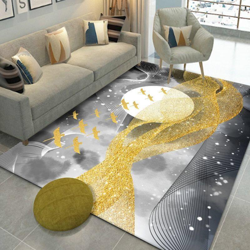 Nordic Luxury Style Living Room Carpets Area Rugs Bedroom Bedside Rug Home Decoration Parlor Carpet Modern Non-slip Floor Mat