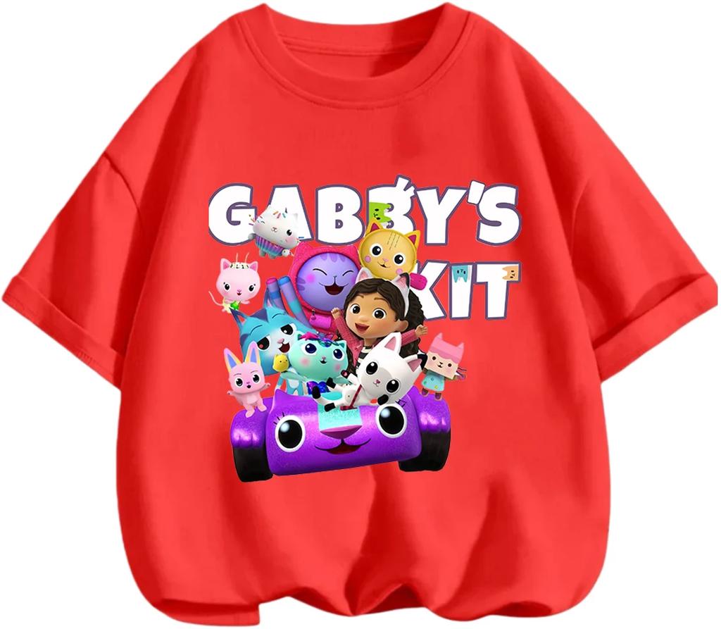Lightweight Short Sleeve T Shirt Gabbys Dollhouse Cute Kawaii Print Casual Daily Street Clothes Kids Boys Girls 3 14 Years