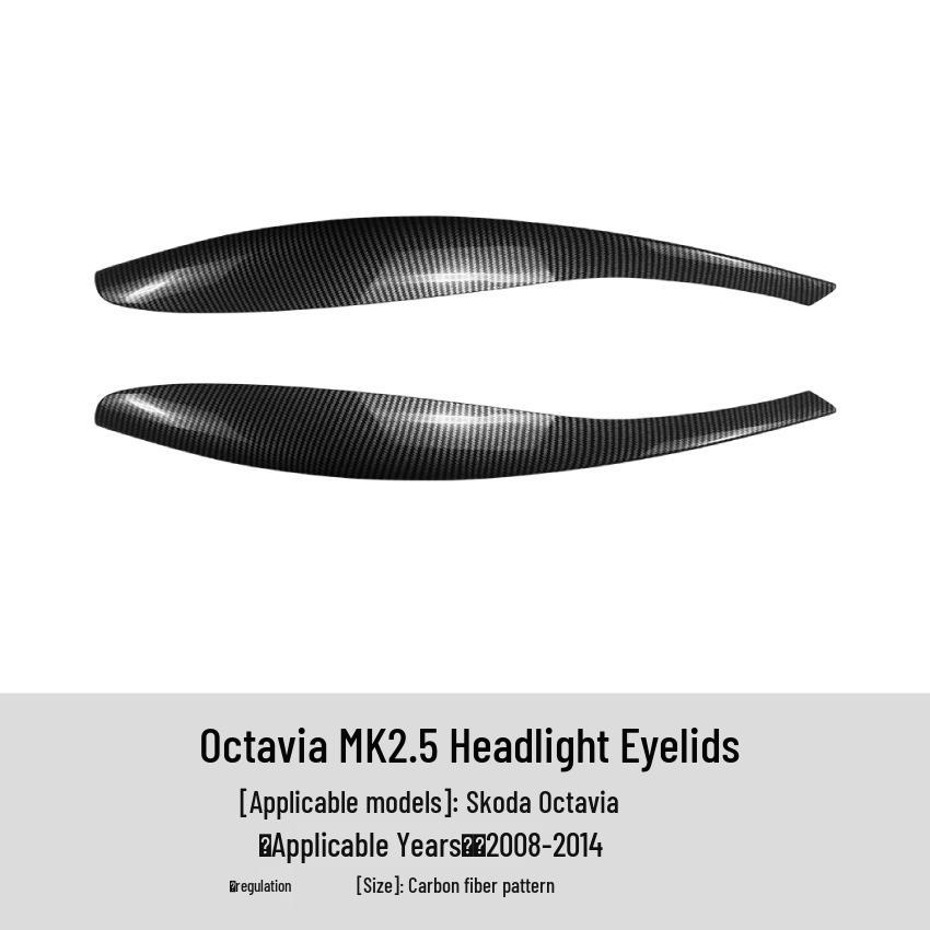 Headlight Eyelid Stickers for 2008-2014 Skoda Octavia MK2.5