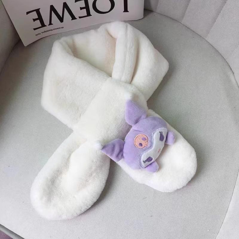 Super Cute Baby Fleece Lined Cartoon Scarf: Cozy Autumn/Winter Neck Warmer for Kids
