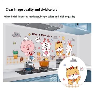Kitchen Self Adhesive Oil-Proof Wall Stickers High-Temperature And Oil Smoke Resistant Tiles Sticker Proof Waterproof Wallpaper