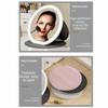 3 Color LED LED Makeup Mirror Round Mirror Foldable Cosmetic Mirrors  Dormitory Use