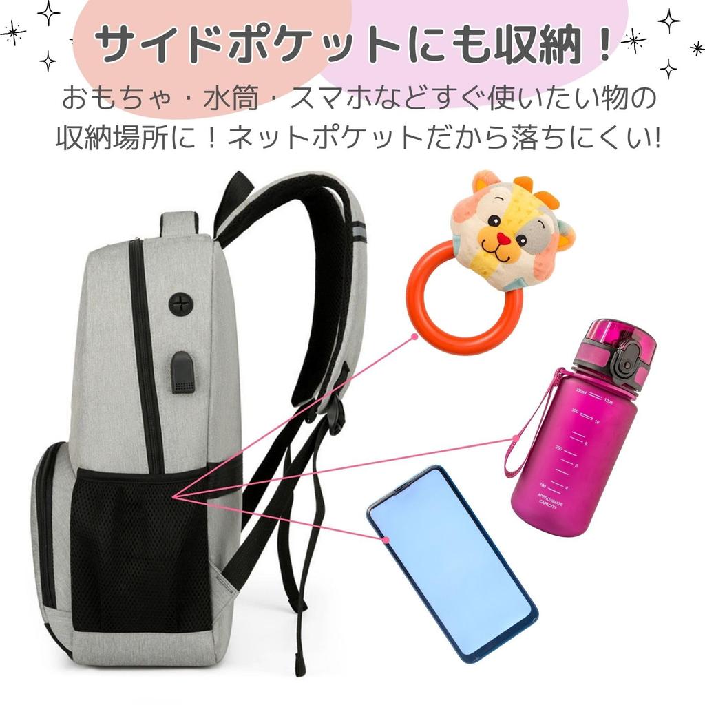 Harujio Mother's Bag, Backpack, Father's Bag, Daddy's Bag, Lunch Bag, Mother's Backpack, Mommy Bag, Mommy Bag, Large Capacity, Lightweight, Stylish,