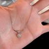 Elegant S925 Sterling Silver Zirconia Sugar Cube Necklace for Women - Light Luxury Korean-Style Choker