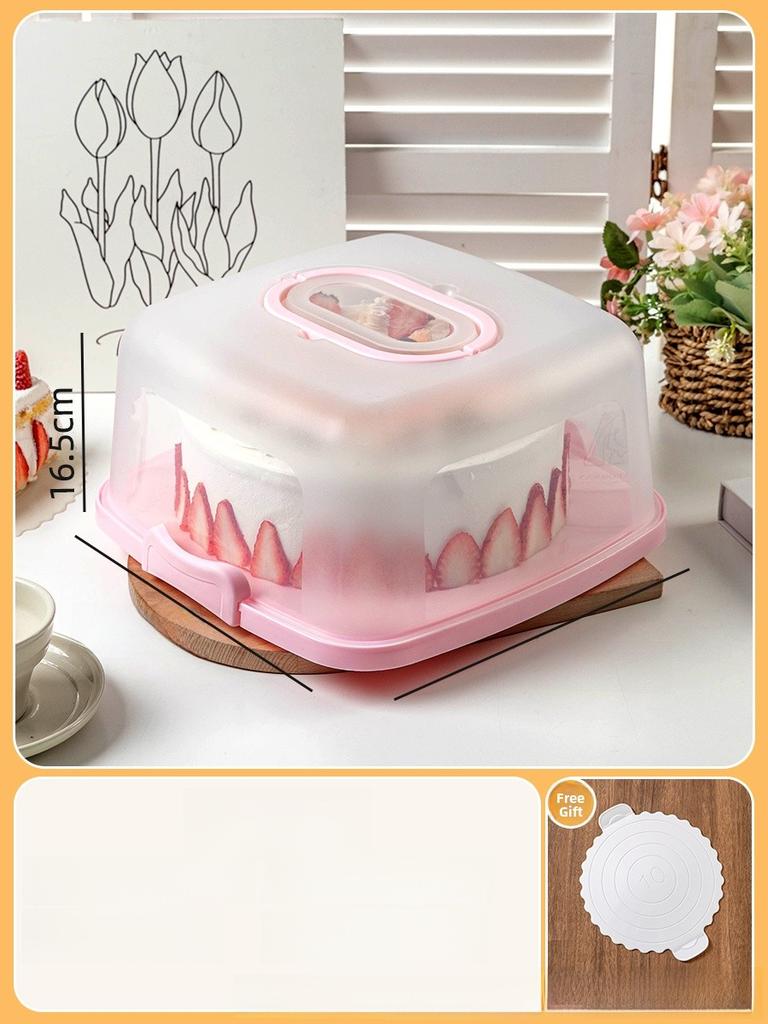Reusable Transparent Cake Box Handheld Baking Preservation Base Tray for 6 Inch 8 Inch Cakes DIY Baking Tools Kitchen Supplies