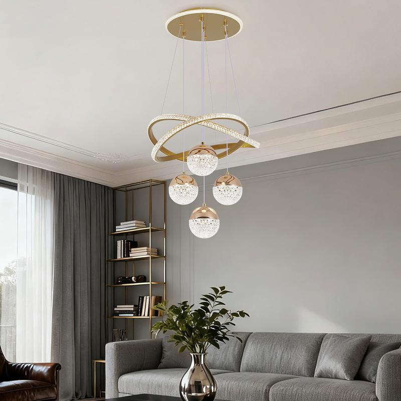 Modern led Chandelier Lighting Three LED Colors Nordic Restaurant Lighting Living Room Chandelier Hanging Lamp Lighting Fixture