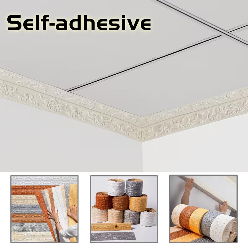 1PC 2.3m/9.2m Foam Skirting Line Self-adhesive Internal External Corner Molding Trim Door Frame Window Sill Ceramic Tile De