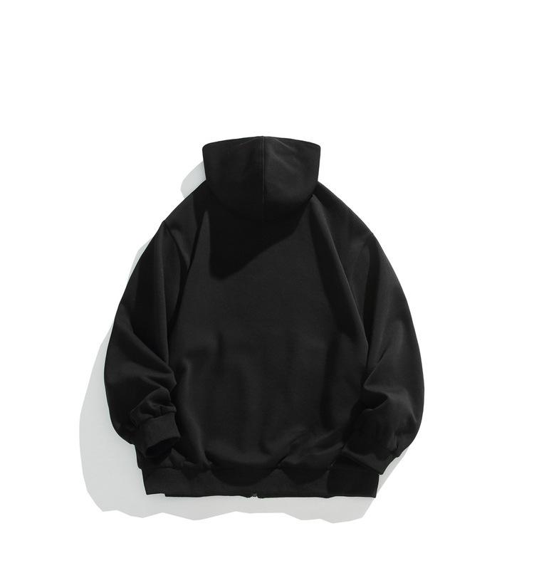 2024 Men's Double-Sided Hoodie Cardigan - Autumn/Winter Loose Fit, Plus Size, Unisex Casual Top