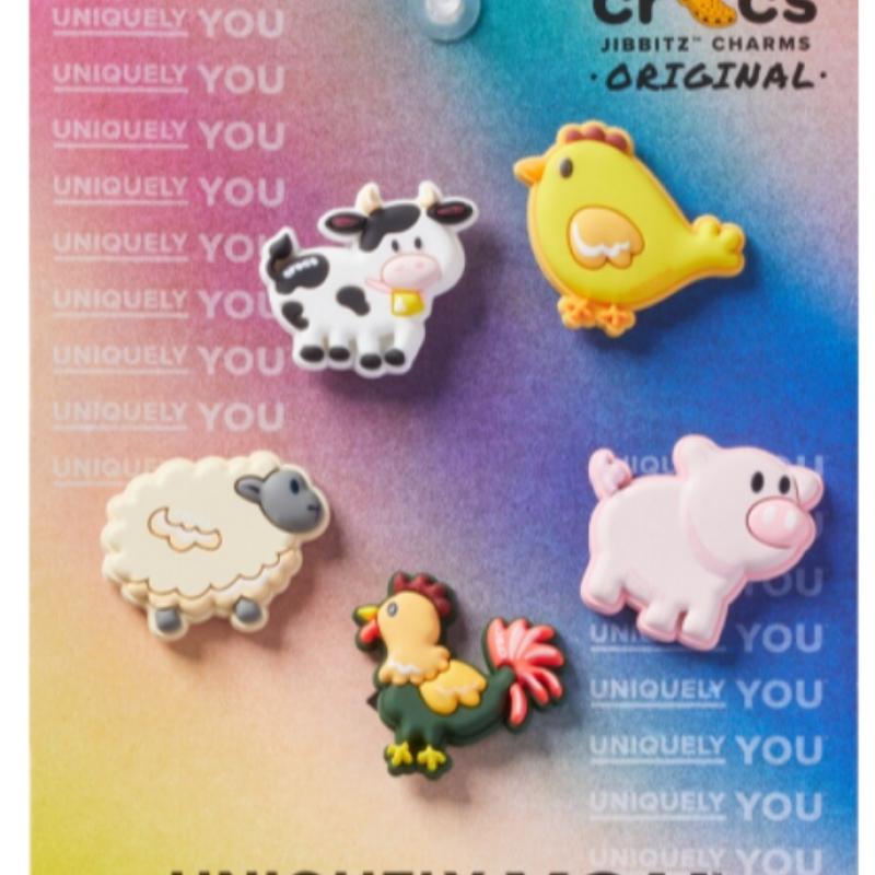 Crocs Farm Animal Friends Gibbitz Set Of 5 10015763