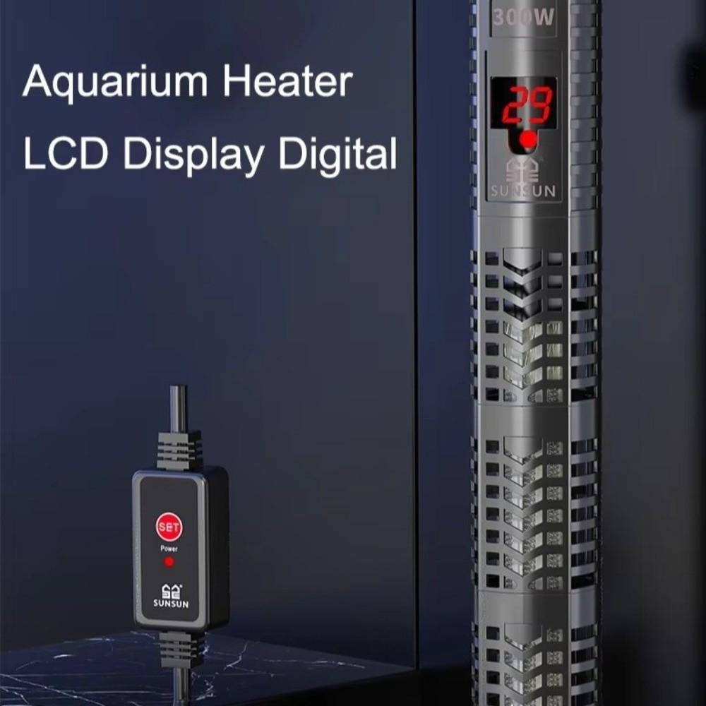 LCD Display Fish Tank Heater Quartz Glass Heating Rod Digital Display Heater  Aquatic Aquariums