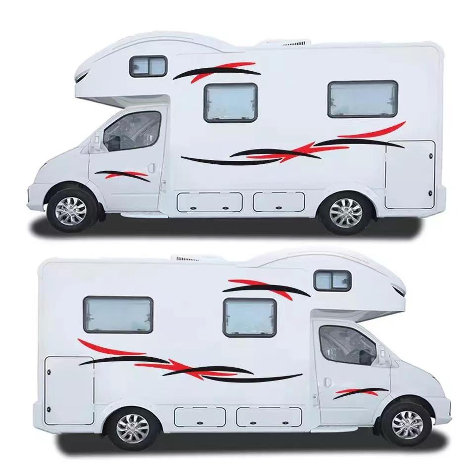 Two-Color Stripe RV Decoration Decal for Cross-Border Car Modification