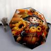 1pc Autumn Harvest Scarecrow Automatic Opening and Closing Practical Umbrella - Suitable for Various Occasions, Outdoor Activities, Lightweight and Du