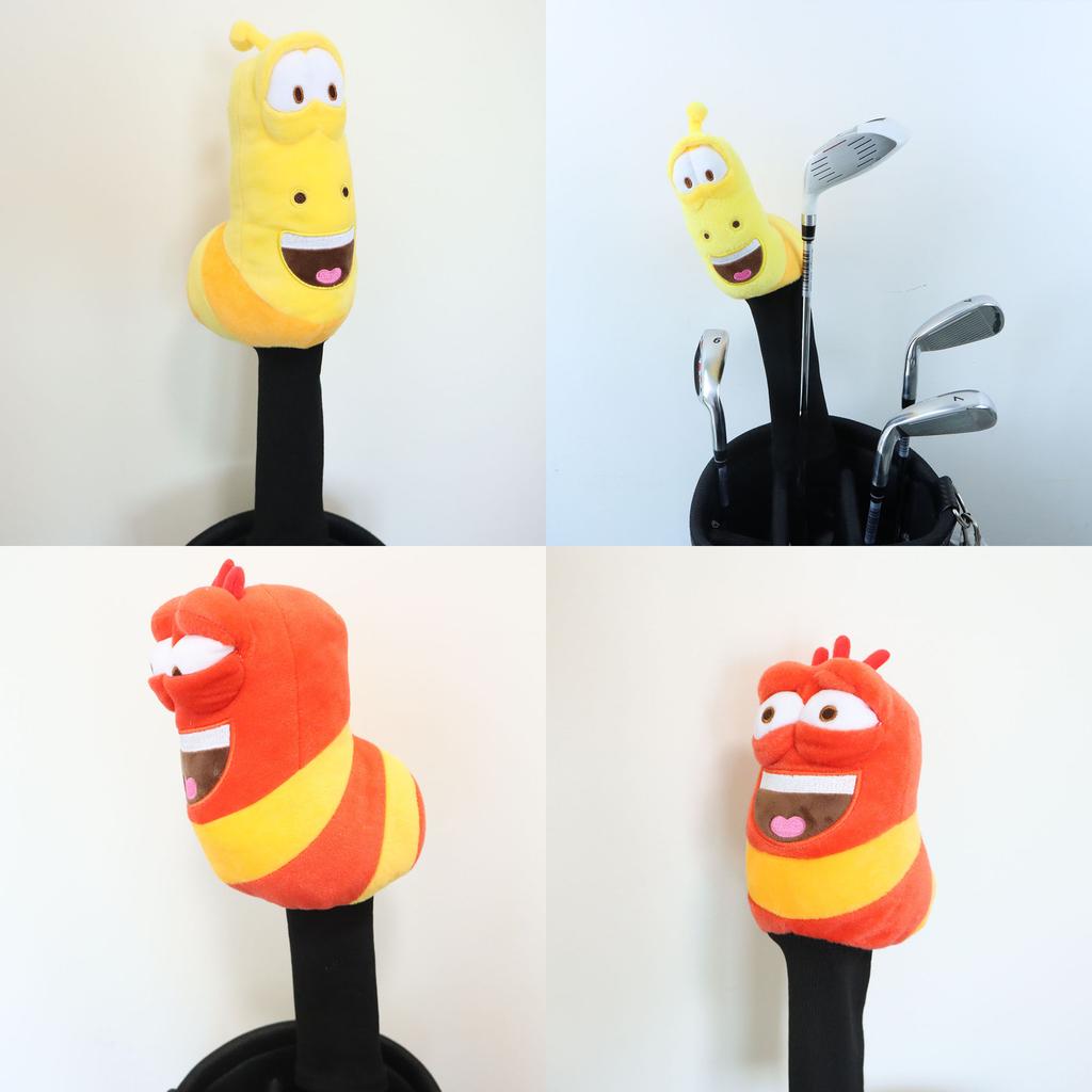Caterpillar New Style Plush Animal Golf Fairway #3#5#7 Headcovers Cute Animal Wood Club Covers,Unisex,Exquisite Gifts