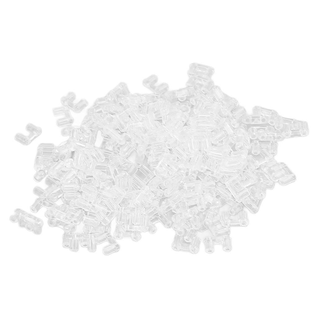 200 Stück Randlose Brillen Kompressionshülse Transparentes Plastik Befestigungszubehör Werkzeuge Randlose Fassungen Mou