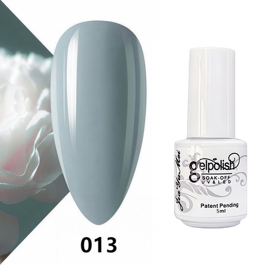 GELPOLISH Nail Art Set: Base, Top Coat, Transparent & White Gel Polishes