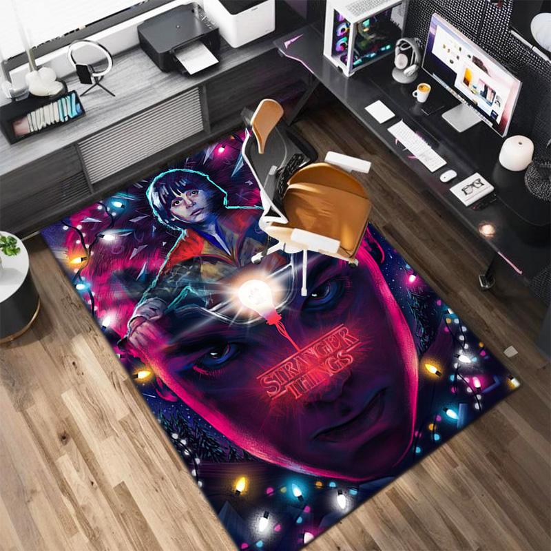 Halloween Horror Horror Theme Stranger Things Carpet Home Living Room Decoration Table and Chairs Anti Slip Door Mat Outdoor Picnic Mat Carpet A21