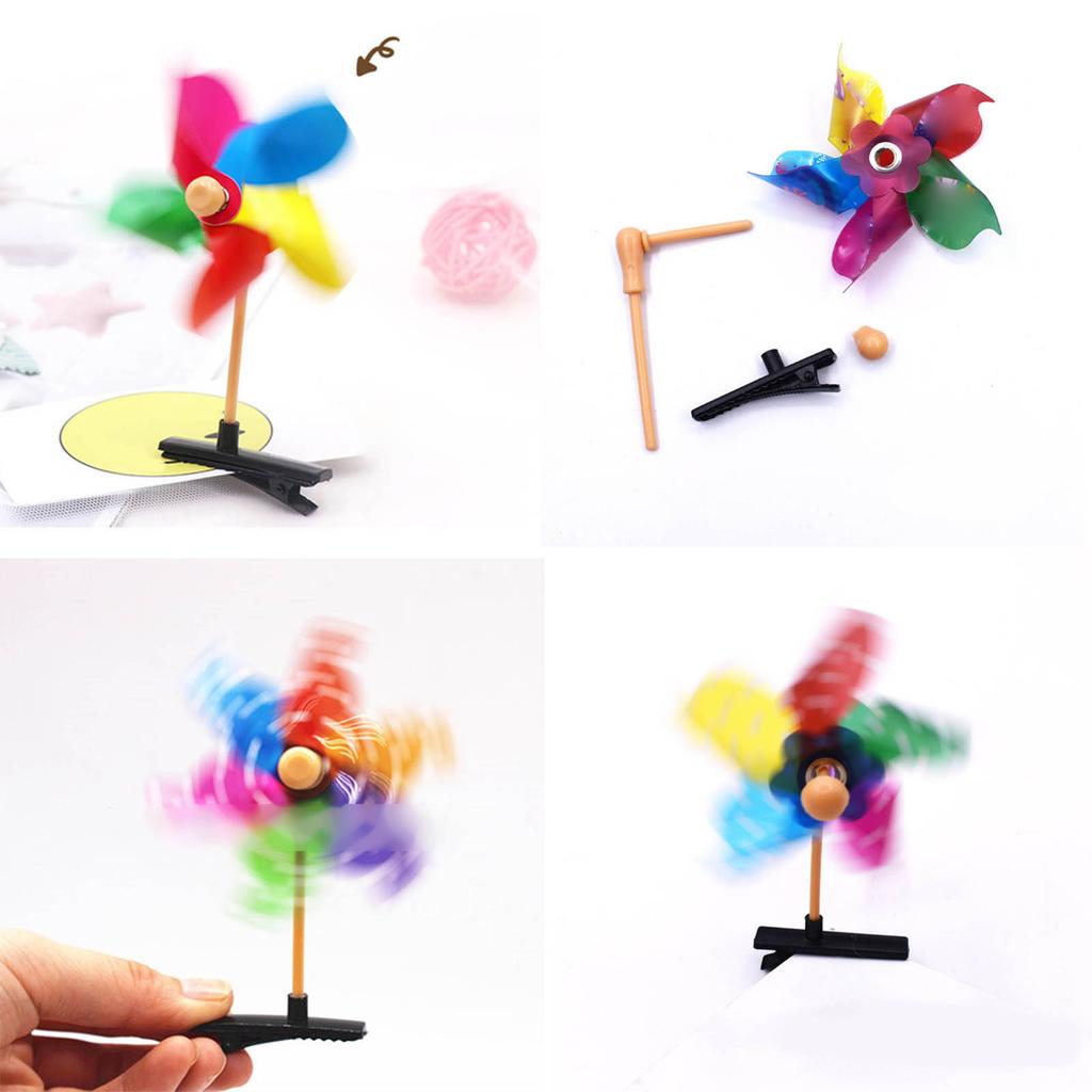 Sortiertes Paket mit 24 Haarklammern in Windradform, niedliche Haaraccessoires mit rotierenden Windmühlen, Haarschmuck für Frauen