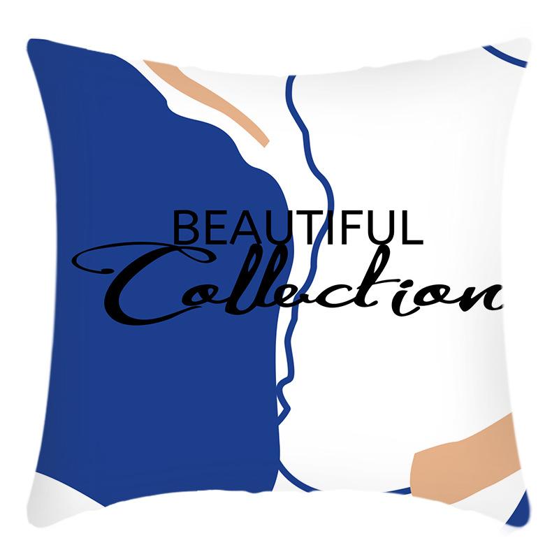 

New Artistic Abstract Letter Print Pattern Print Pillow Home Sofa Cushion Cover 45 * 45Cm pillowcase