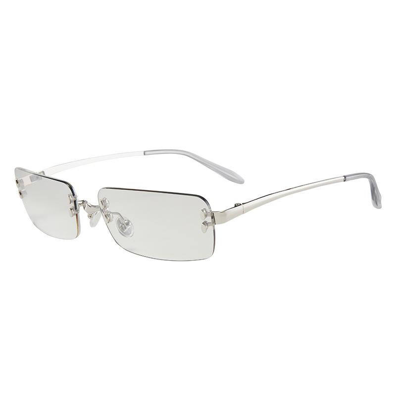 Retro Personalized Women'S Sunglasses Uv Protection Trend Rimless Glasses Fashion Versatile Sunglasses Men