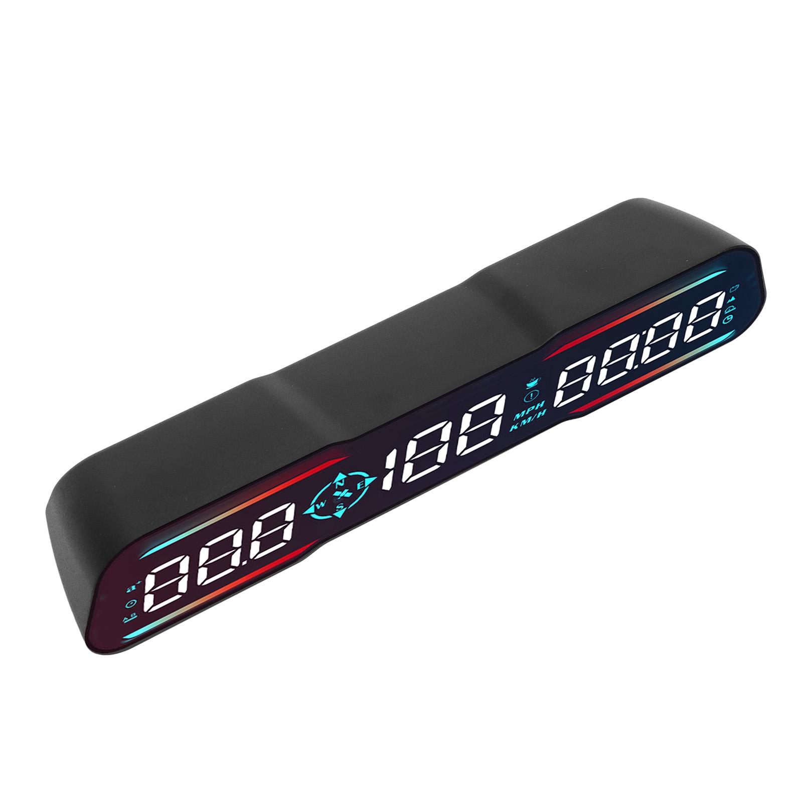 

7-дюймовый автомобильный светодиодный HUD-дисплей, дисплей спидометра, предупреждение о превышении скорости, напоминание об усталости вождения