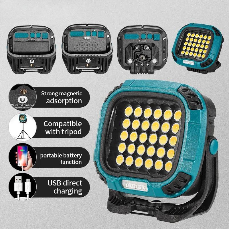 COB Rechargeable Working Lamp Multi-Functional Portable Magnetic Floodlight Outdoor Camping Emergency Repair Highlight Lamp W893
