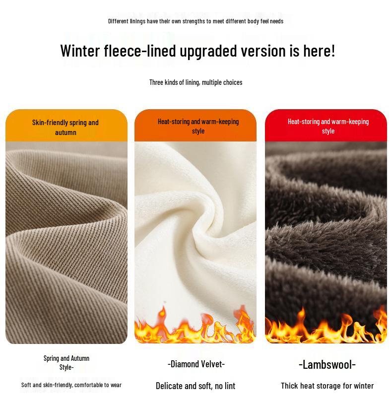 Women's Lambswool Wide-Leg Sweatpants, Autumn/Winter Narrow Straight-Leg, Tall Plus Velvet, Extra Length, Outerwear Cotton Pants.