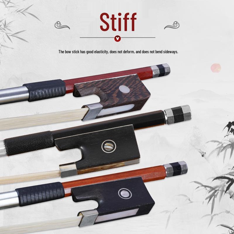 Brazilwood Violin & Cello Bow, Octagonal & Round, Sizes 1/2, 3/4, Full (4/4, 8/8), Horsehair Accessories