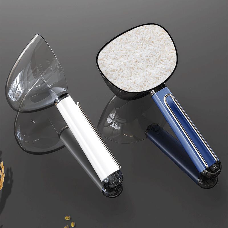 Multifunkční naběračka na rýži a těsnicí klip odměrka