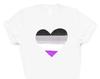 Asexual Pride T-and Kids Tshirt: Big A Heart, LGBT Tee