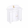 Dollhouse Basin with Cabinet Wooden for Diorama Hobbyists
